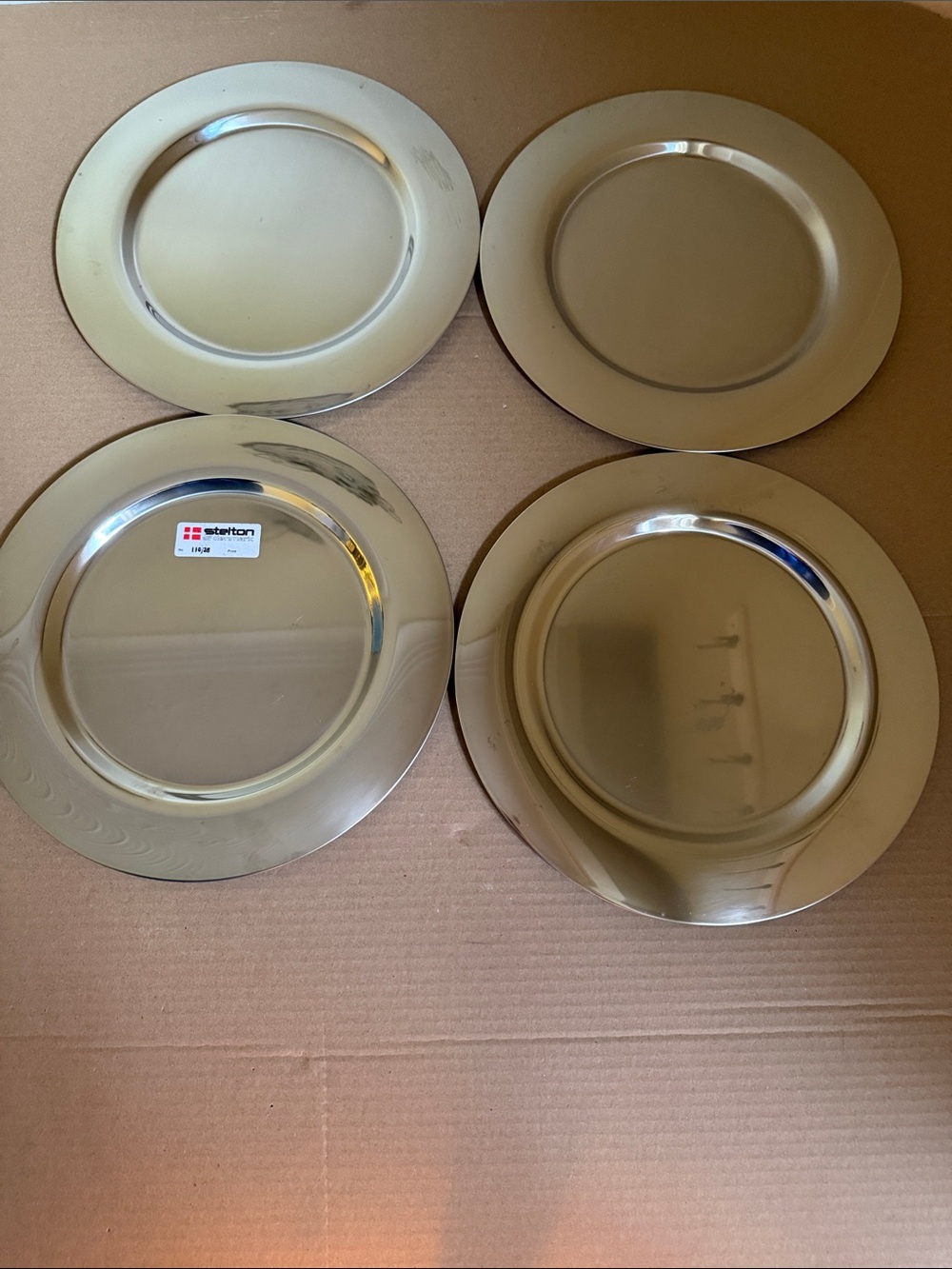 Stelton Stainless Steel Charger Plates - Set of 4